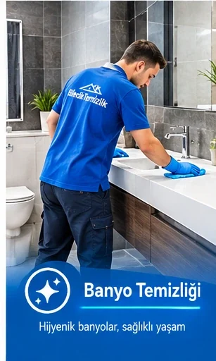 Bilecik banyo temizliği – lavabo ve tezgâhın eldivenle temizlenmesi